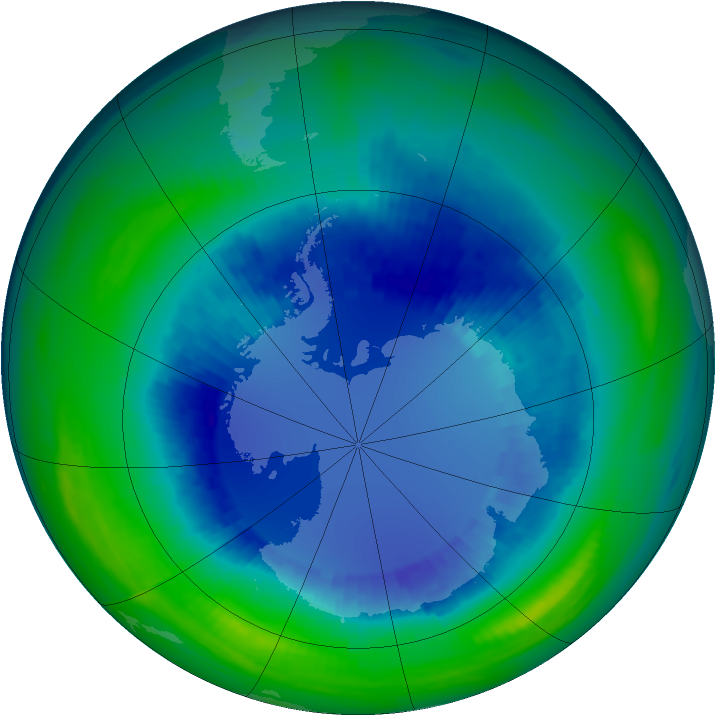 Ozone Map 1992-08-23